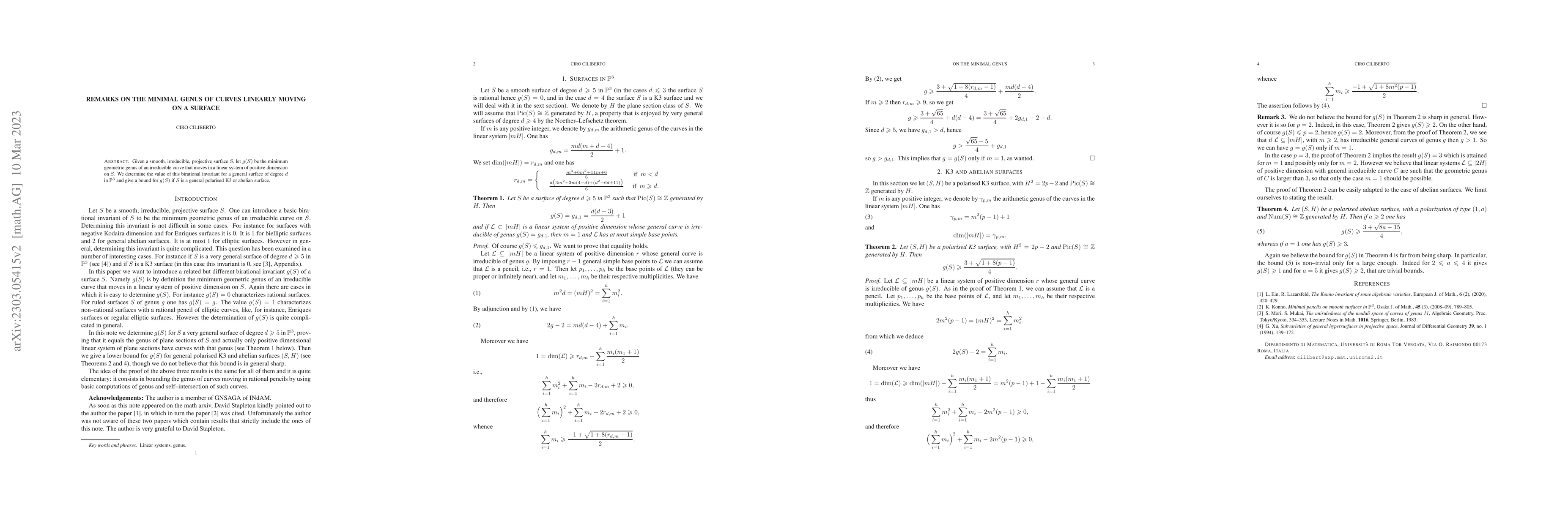 Thumbnail for Remarks on the minimal genus of curves linearly moving on a surface