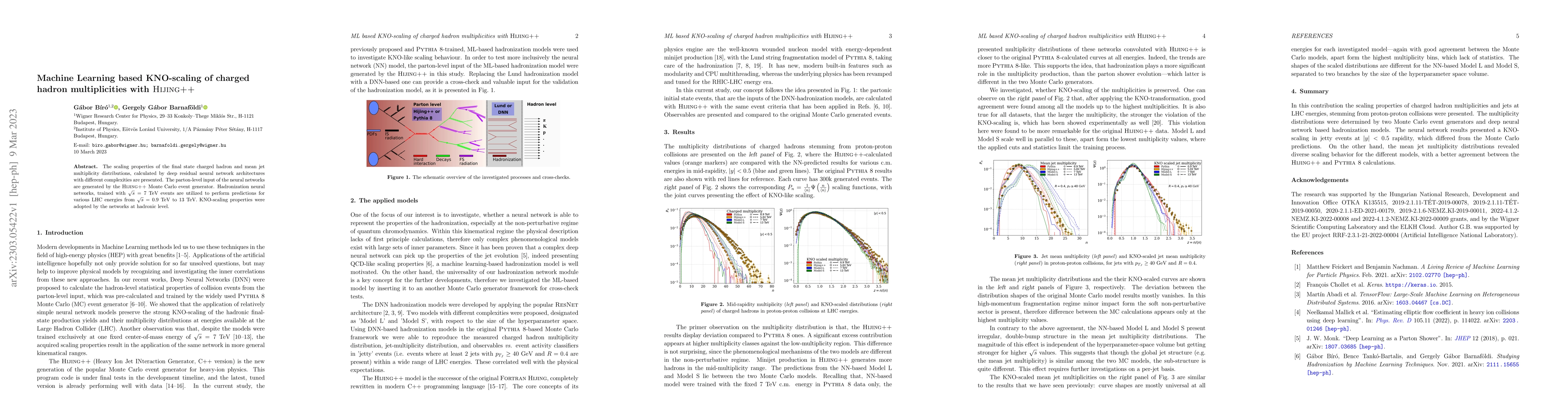 Thumbnail for Machine Learning based KNO-scaling of charged hadron multiplicities with
  Hijing++