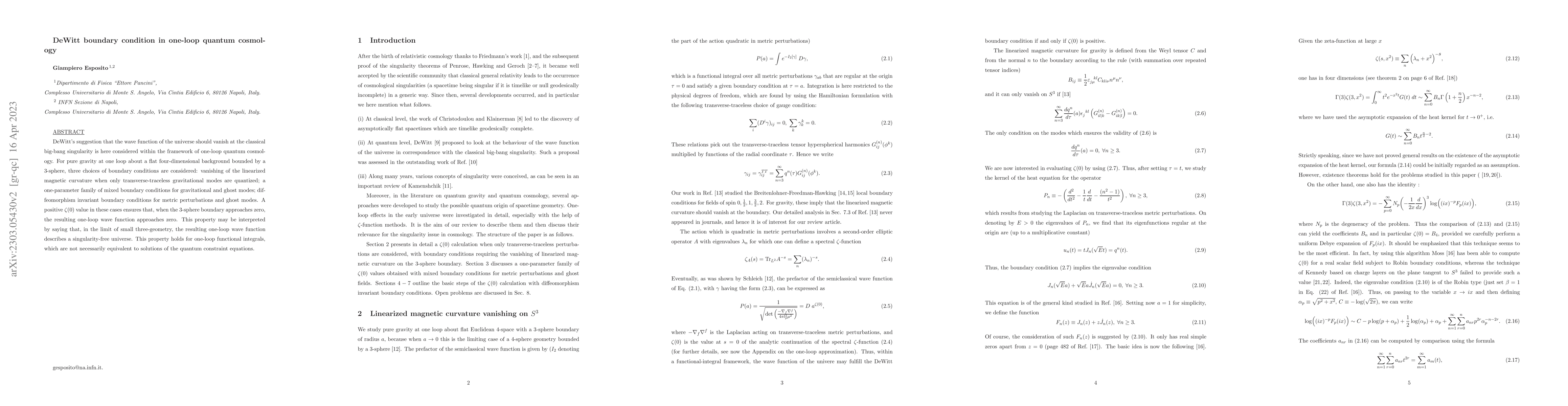 Thumbnail for DeWitt boundary condition in one-loop quantum cosmology