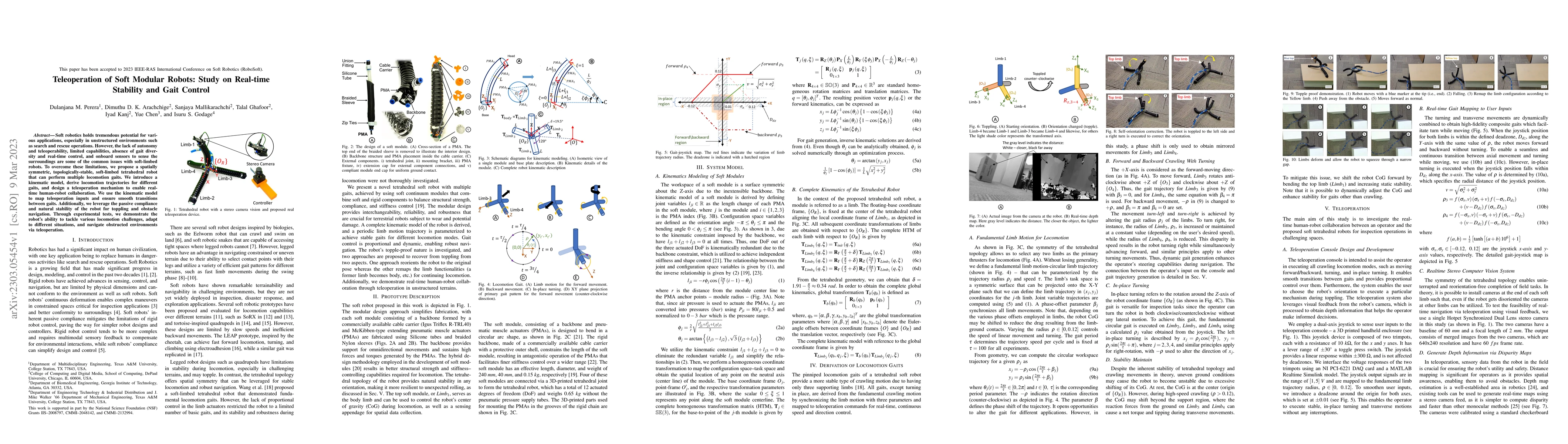 Thumbnail for Teleoperation of Soft Modular Robots: Study on Real-time Stability and
  Gait Control