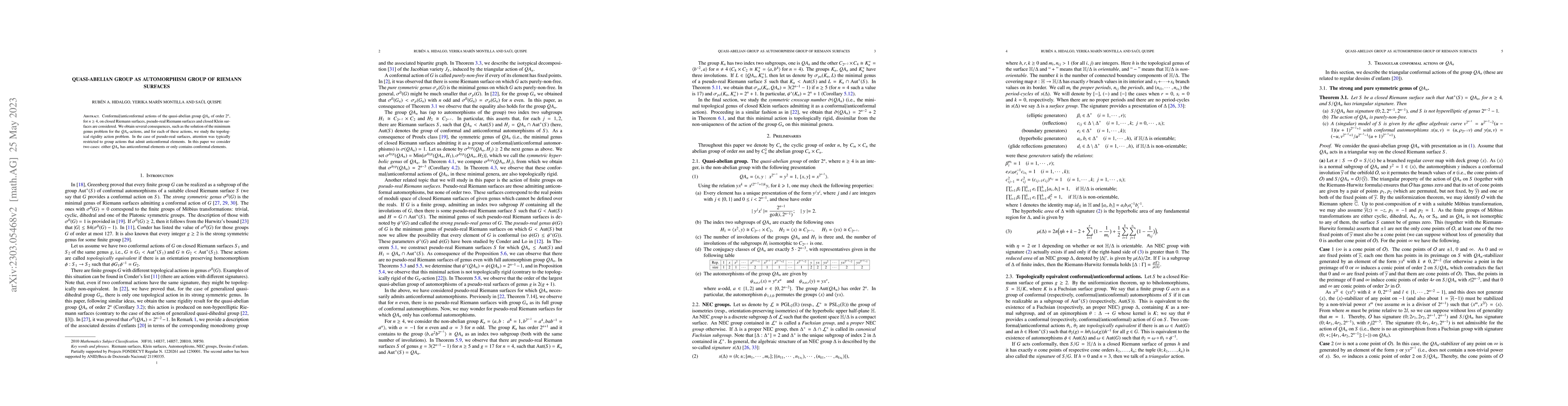 Thumbnail for Quasi-abelian group as automorphism group of Riemann surfaces