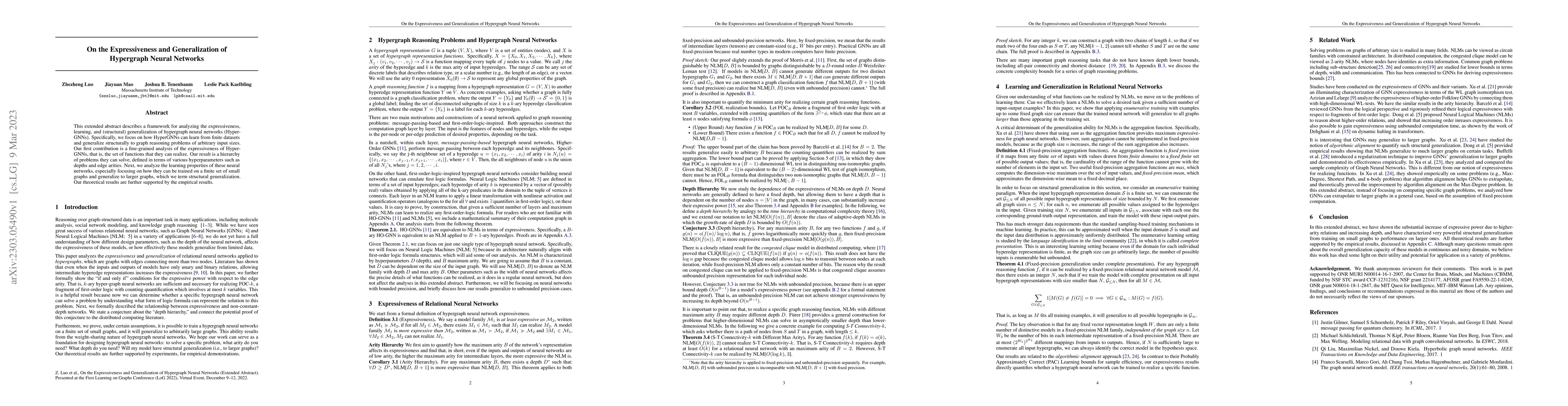 Thumbnail for On the Expressiveness and Generalization of Hypergraph Neural Networks