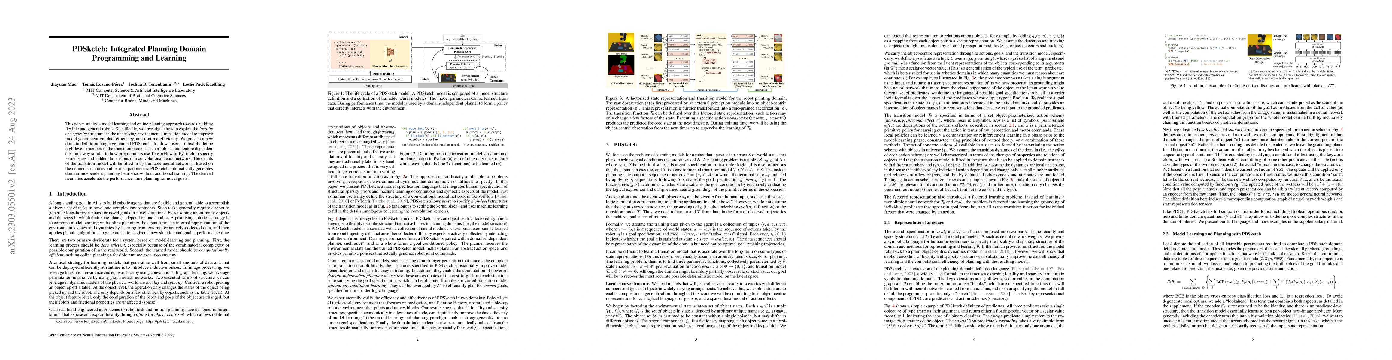 Thumbnail for PDSketch: Integrated Planning Domain Programming and Learning