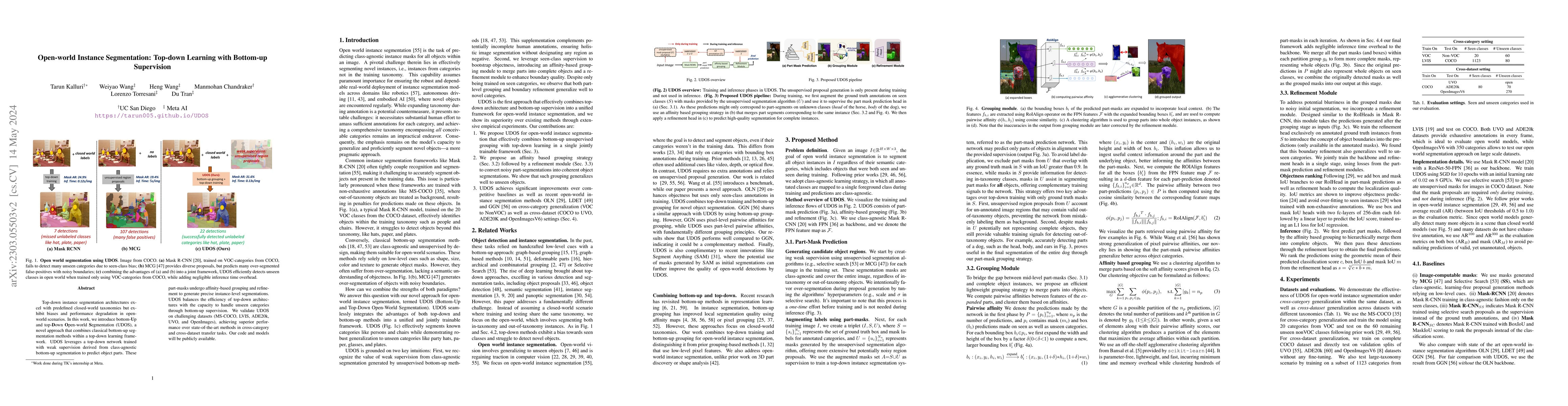 Thumbnail for Open-world Instance Segmentation: Top-down Learning with Bottom-up
  Supervision