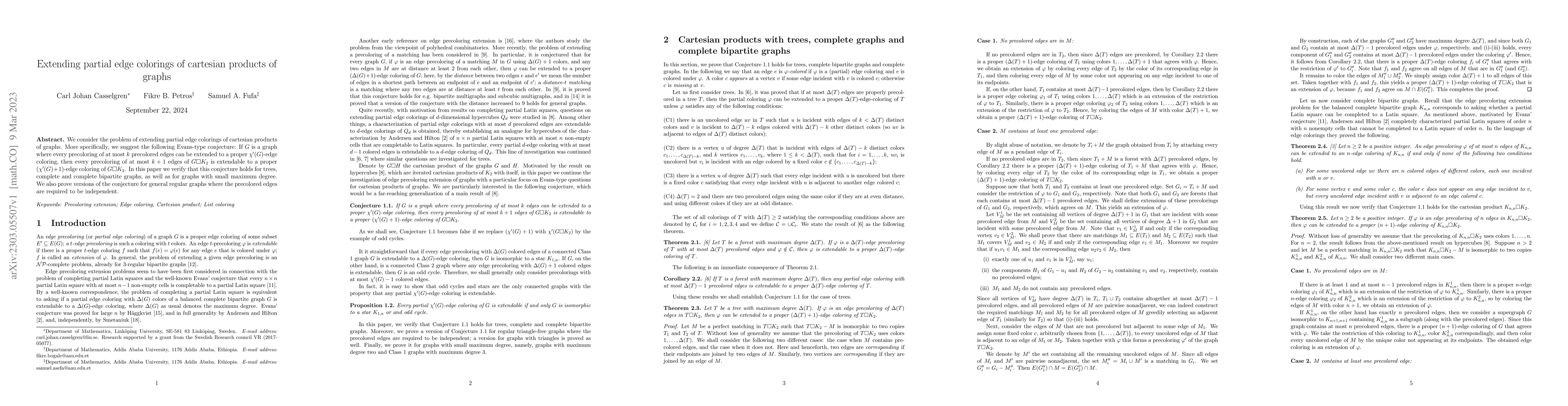 Thumbnail for Extending partial edge colorings of cartesian products of graphs