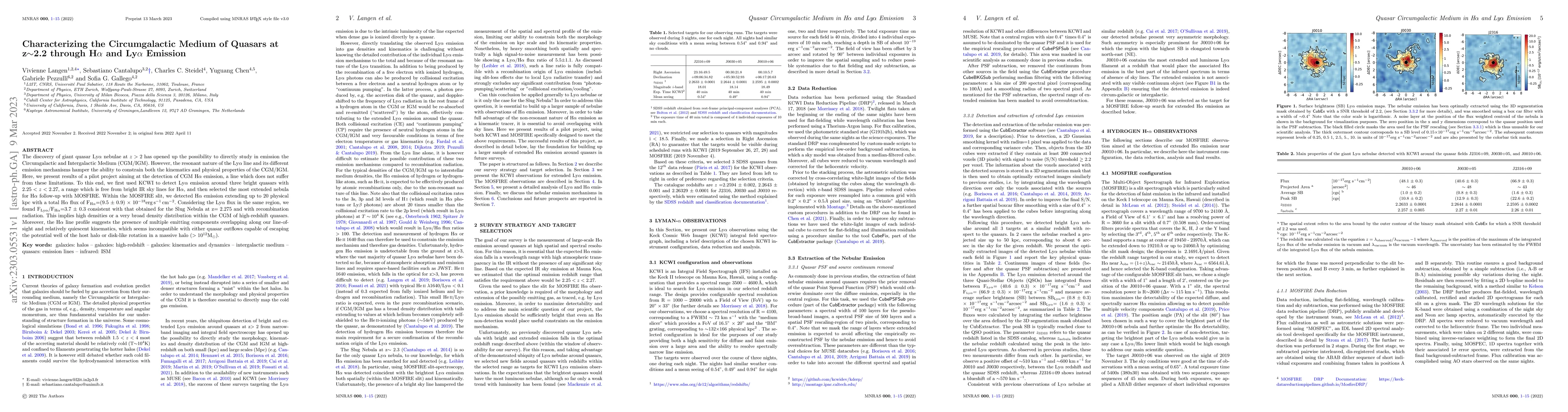 Thumbnail for Characterizing the Circumgalactic Medium of Quasars at z $\sim$ 2.2
  through H$\alpha$ and Ly$\alpha$ Emission