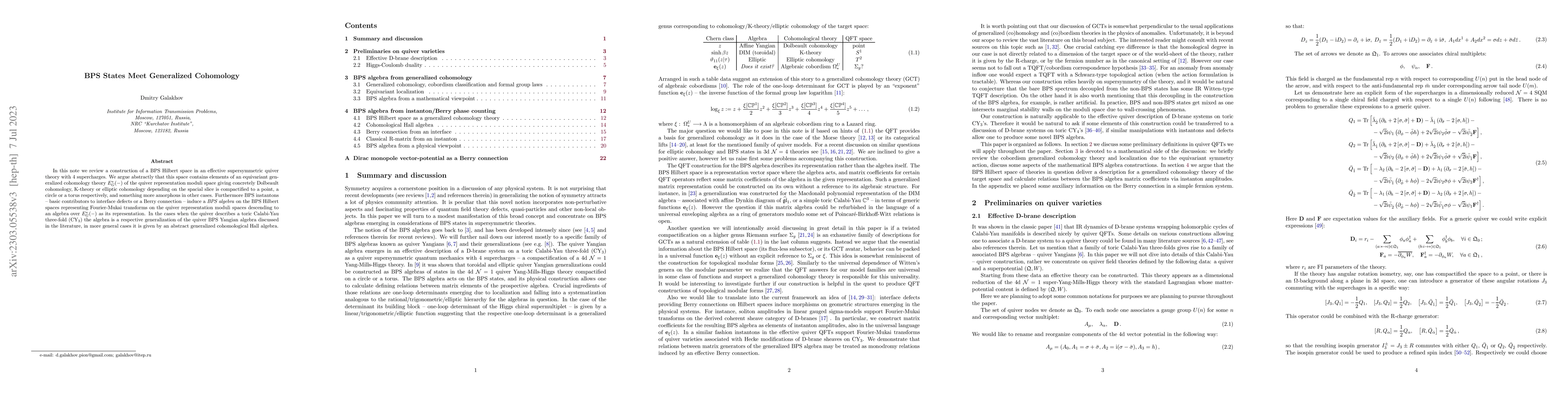 Thumbnail for BPS States Meet Generalized Cohomology