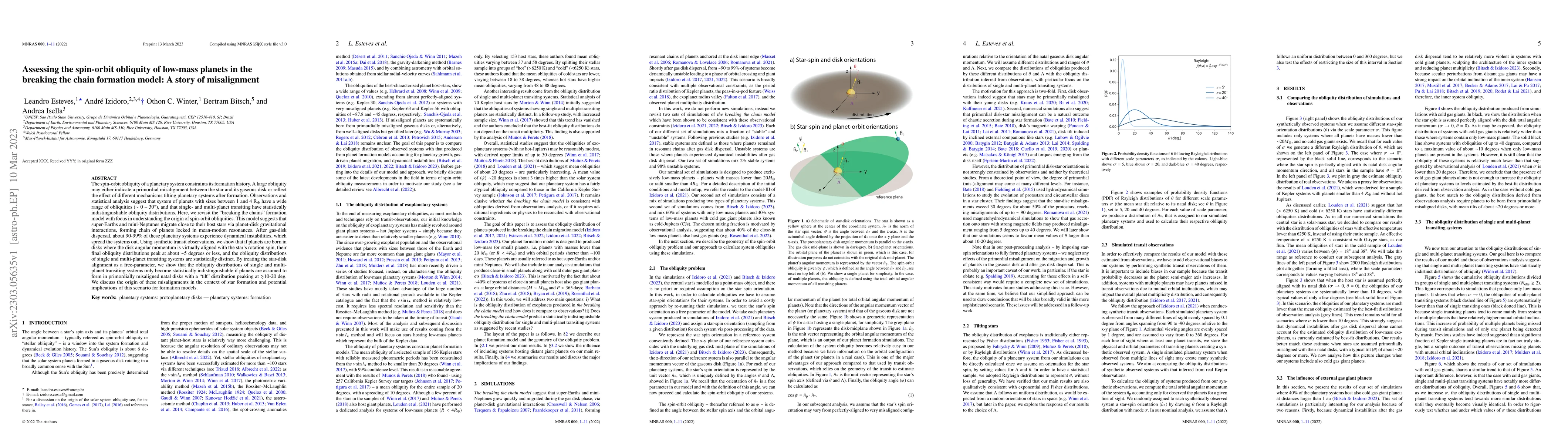 Thumbnail for Assessing the spin-orbit obliquity of low-mass planets in the breaking
  the chain formation model: A story of misalignment