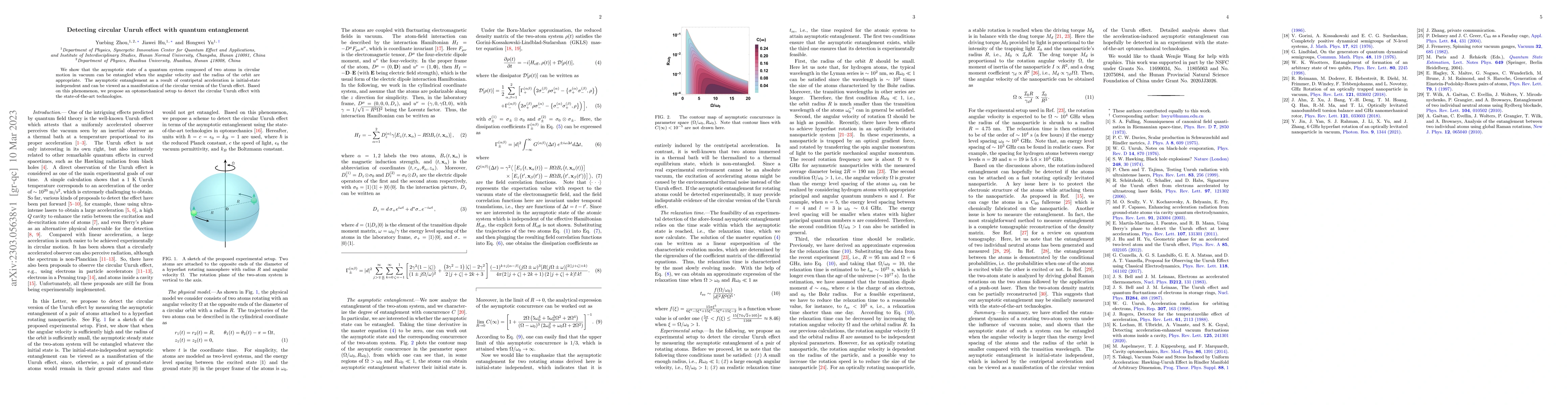 Thumbnail for Detecting circular Unruh effect with quantum entanglement