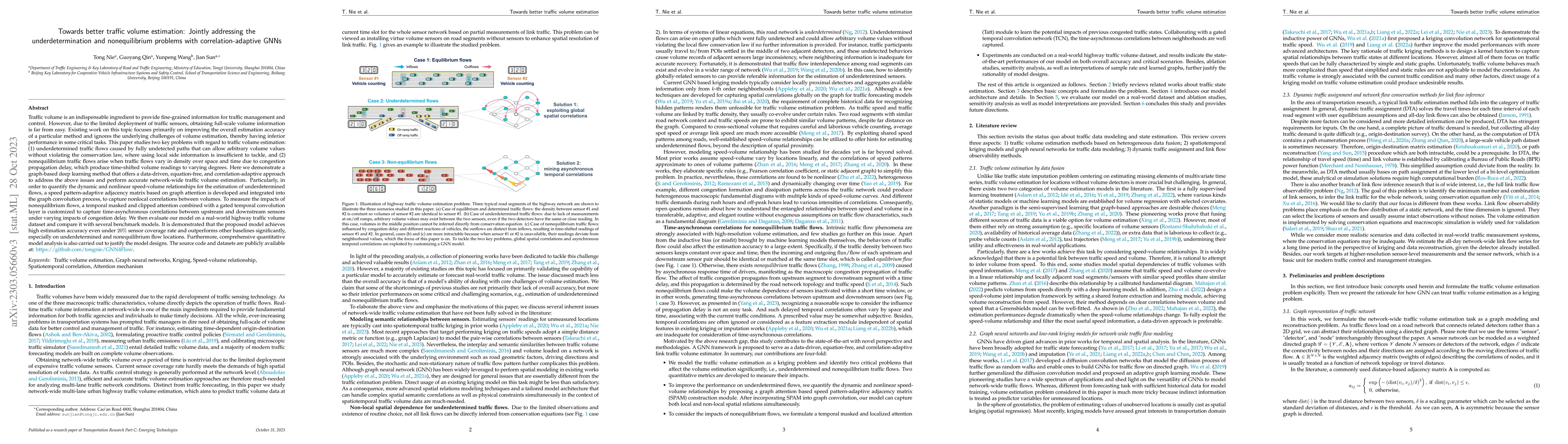 Thumbnail for Towards better traffic volume estimation: Jointly addressing the
  underdetermination and nonequilibrium problems with correlation-adaptive GNNs