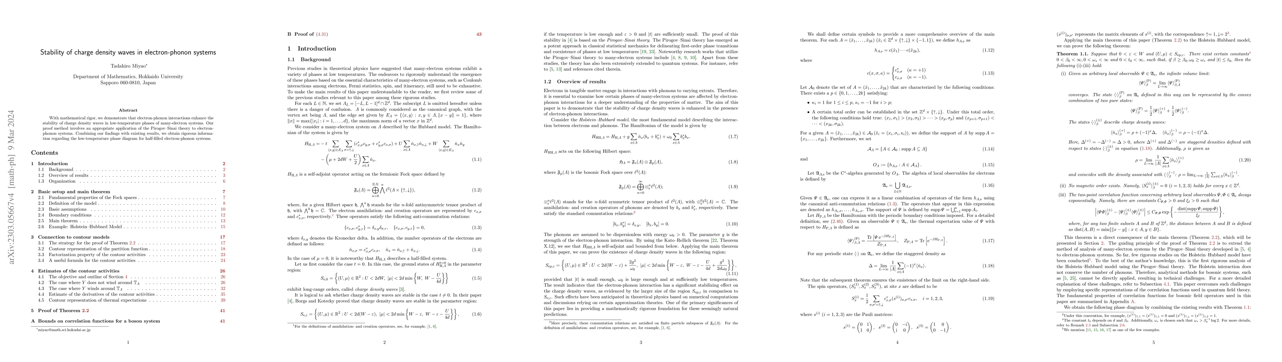 Thumbnail for Stability of charge density waves in electron-phonon systems