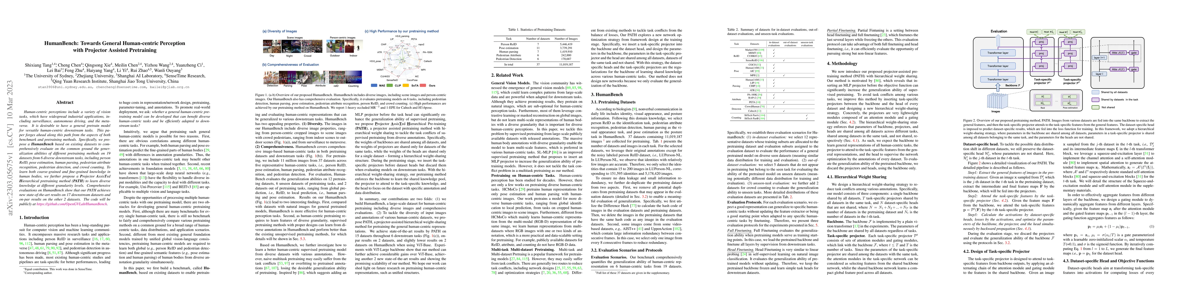 Thumbnail for HumanBench: Towards General Human-centric Perception with Projector
  Assisted Pretraining