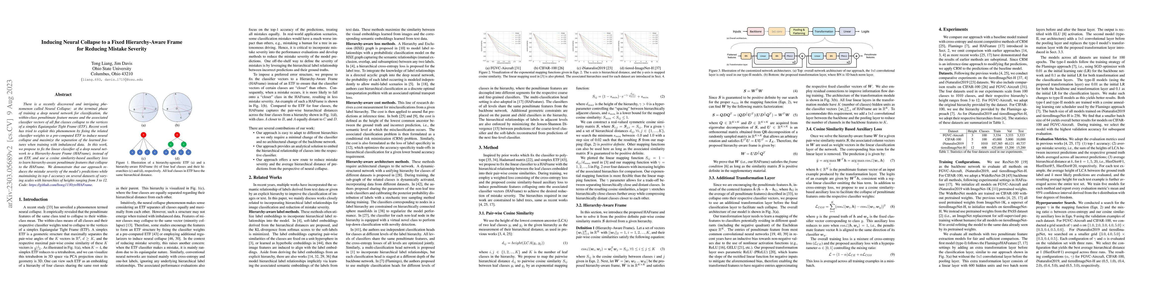 Thumbnail for Inducing Neural Collapse to a Fixed Hierarchy-Aware Frame for Reducing
  Mistake Severity