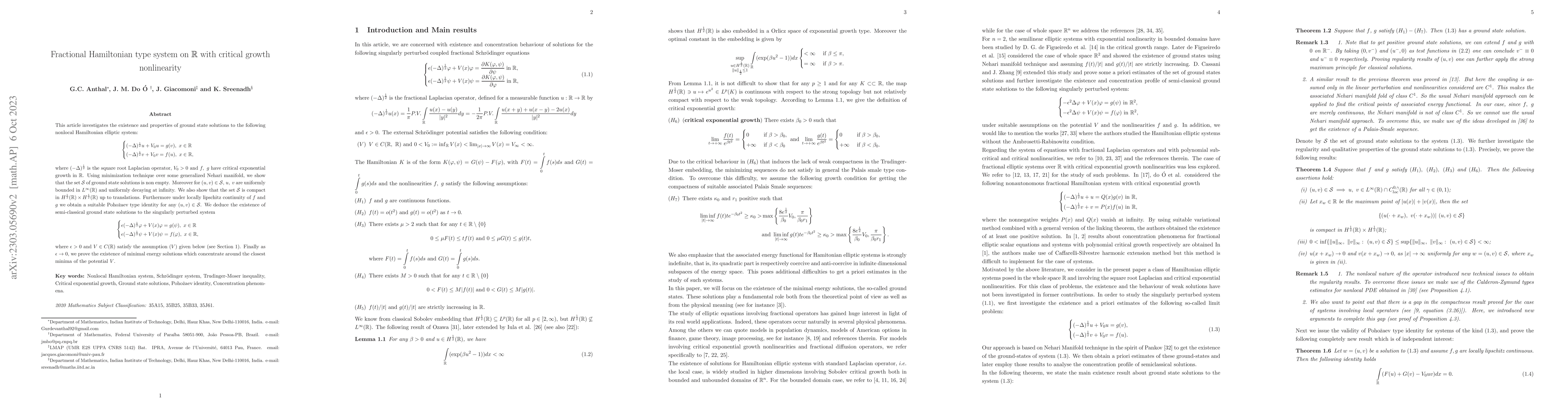 Thumbnail for Fractional Hamiltonian type system on $\mathbb{R}$ with critical growth
  nonlinearity