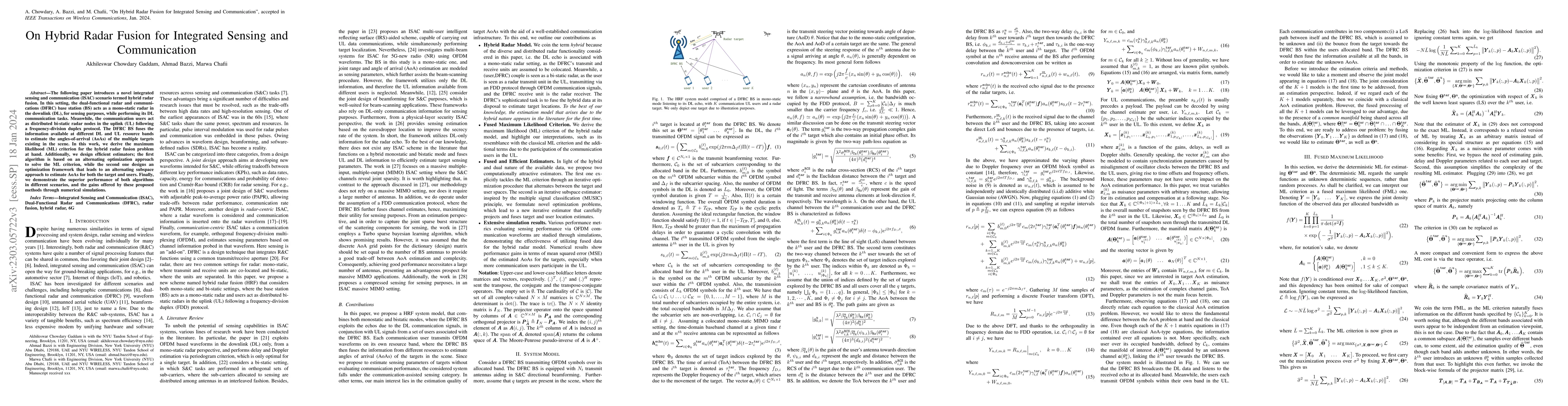 Thumbnail for On Hybrid Radar Fusion for Integrated Sensing and Communication