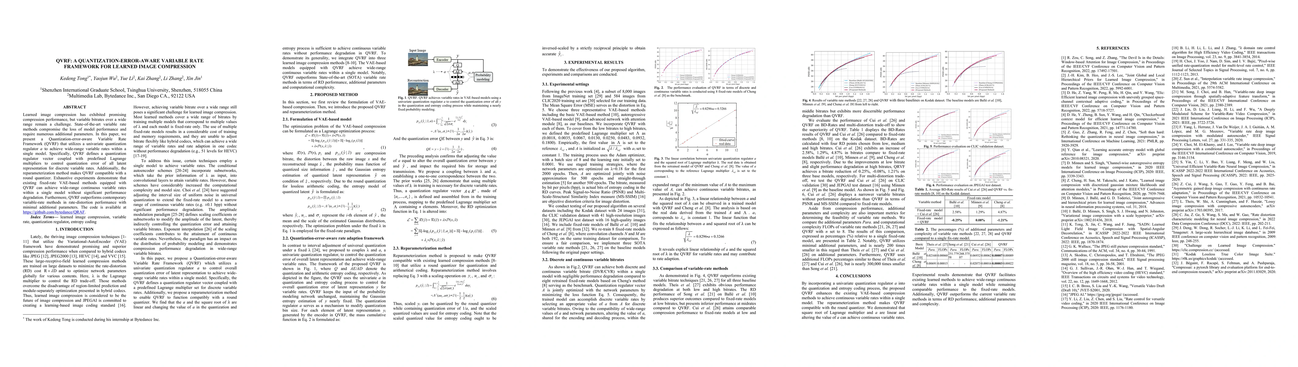 Thumbnail for QVRF: A Quantization-error-aware Variable Rate Framework for Learned
  Image Compression