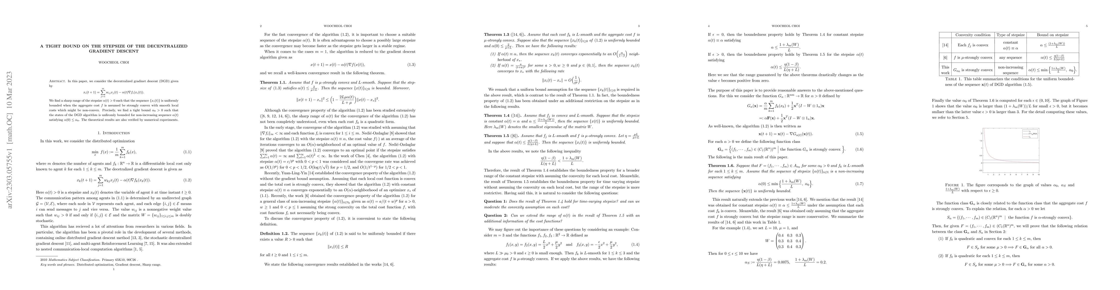 Thumbnail for A tight bound on the stepsize of the decentralized gradient descent