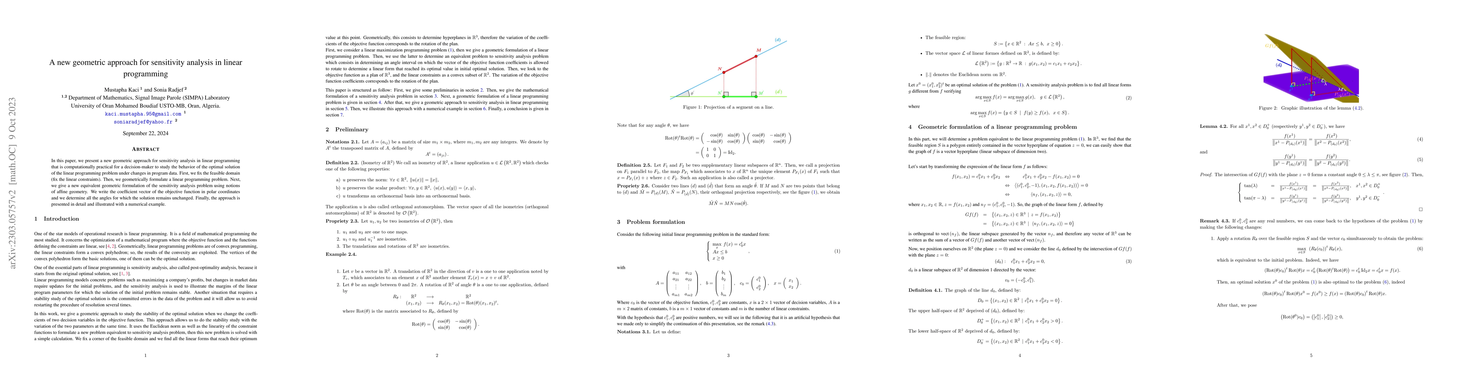 Thumbnail for A new geometric approach for sensitivity analysis in linear programming