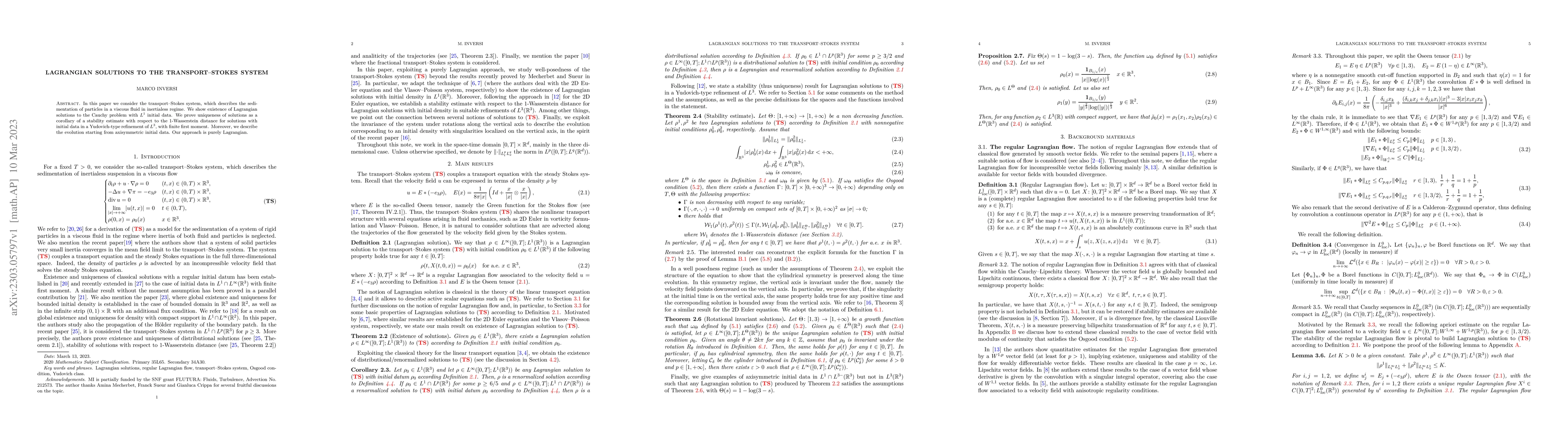 Thumbnail for Lagrangian solutions to the transport--Stokes system