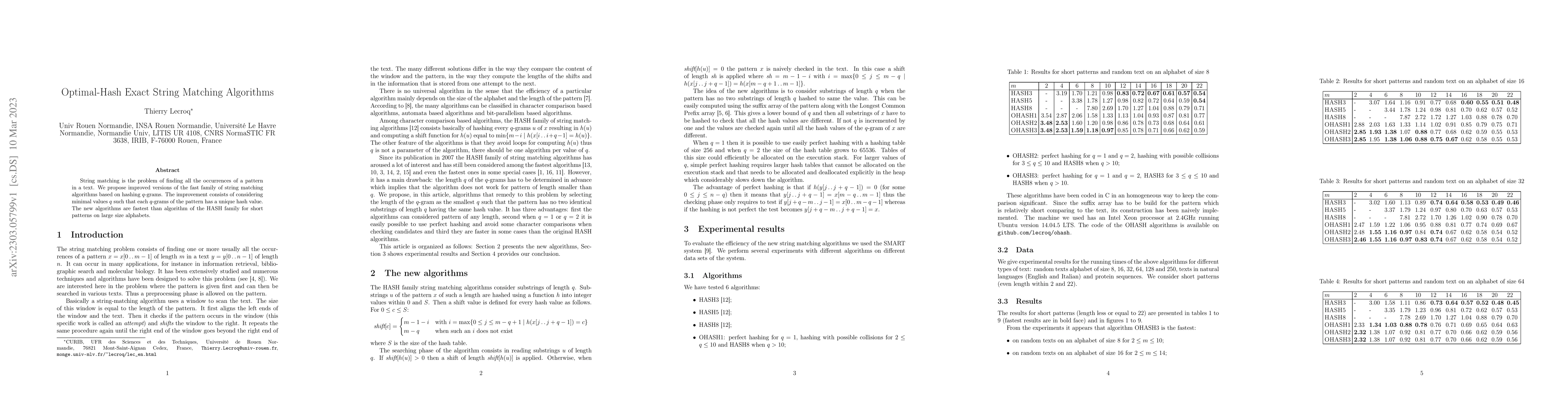 Thumbnail for Optimal-Hash Exact String Matching Algorithms