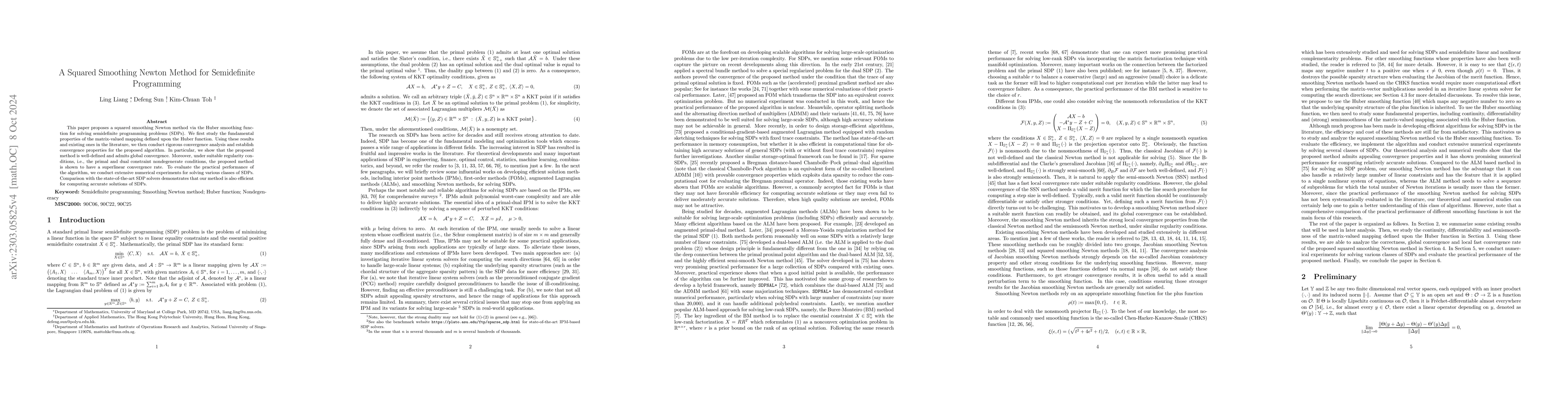 Thumbnail for A squared smoothing Newton method for semidefinite programming