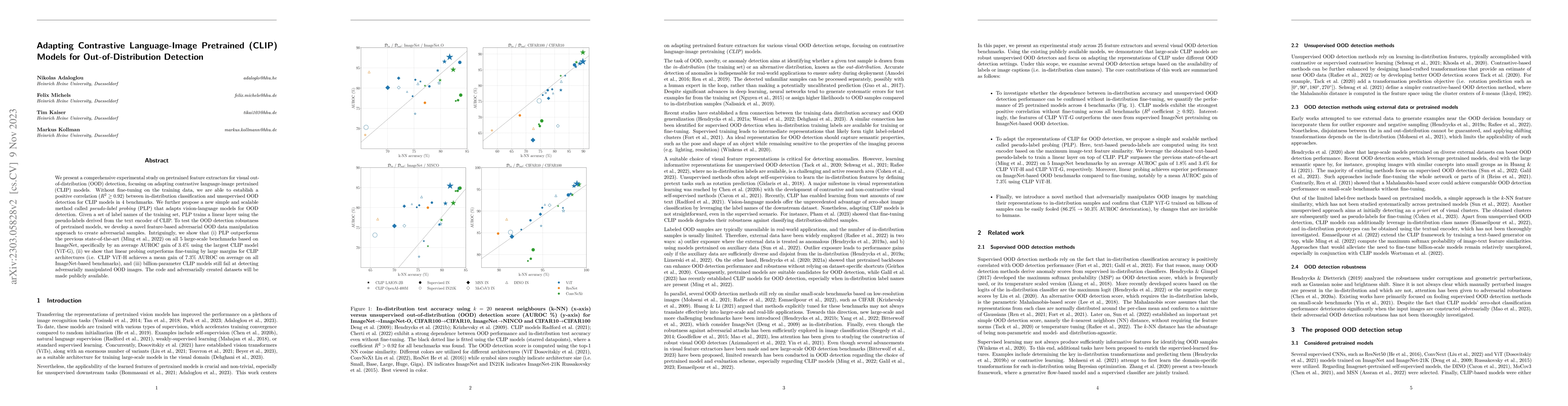 Thumbnail for Adapting Contrastive Language-Image Pretrained (CLIP) Models for
  Out-of-Distribution Detection