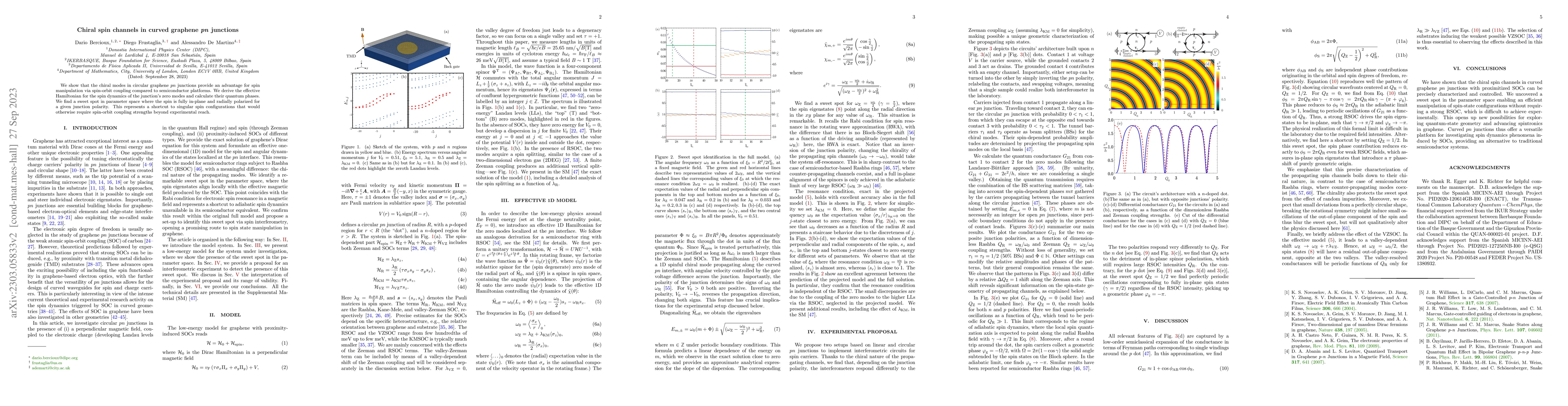 Thumbnail for Chiral spin channels in curved graphene $pn$ junctions