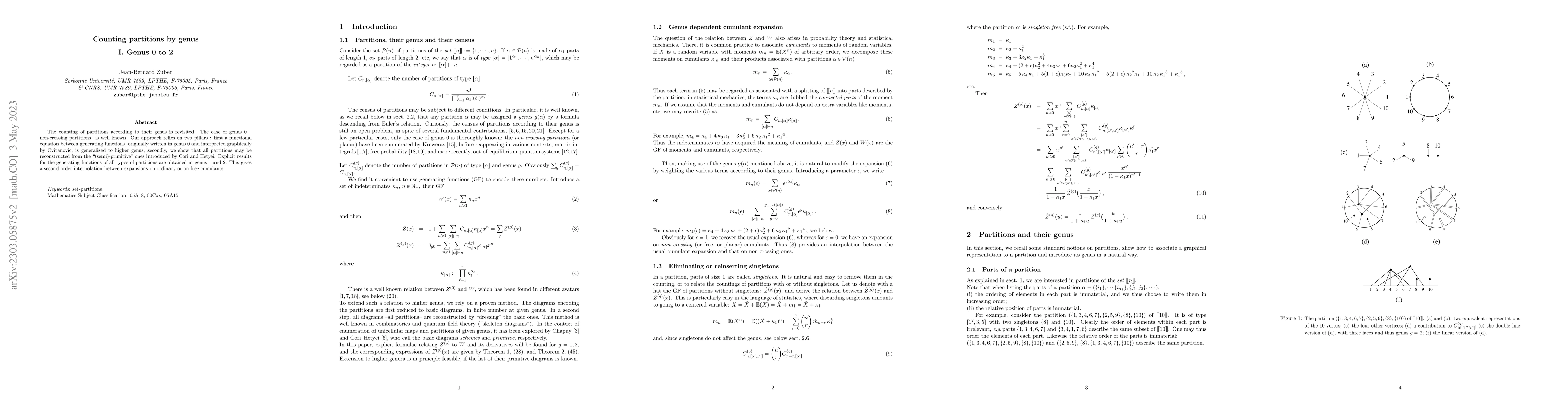Thumbnail for Counting partitions by genus. I. Genus 0 to 2