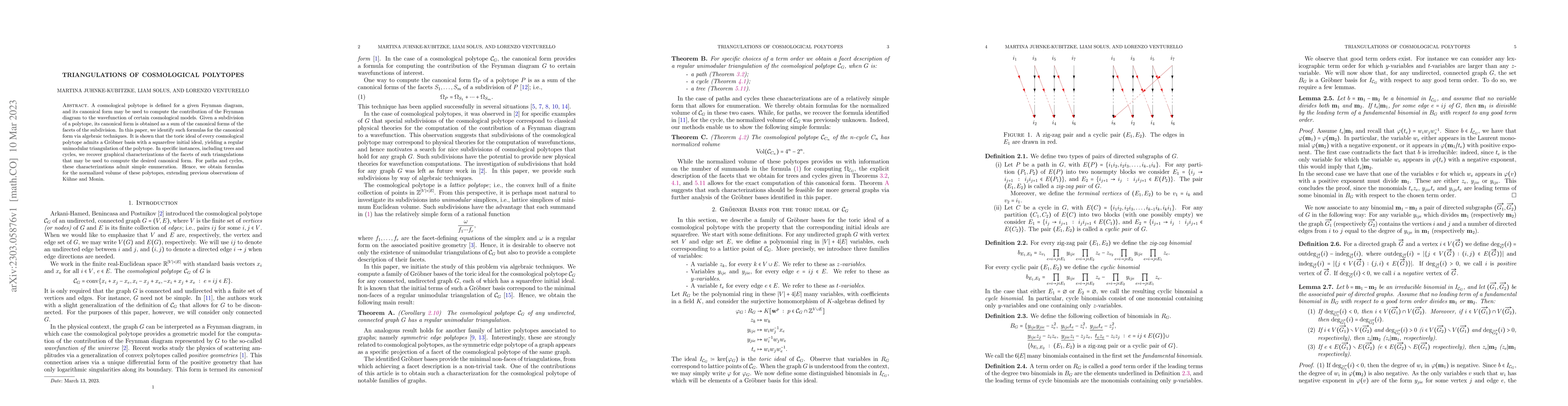 Thumbnail for Triangulations of cosmological polytopes