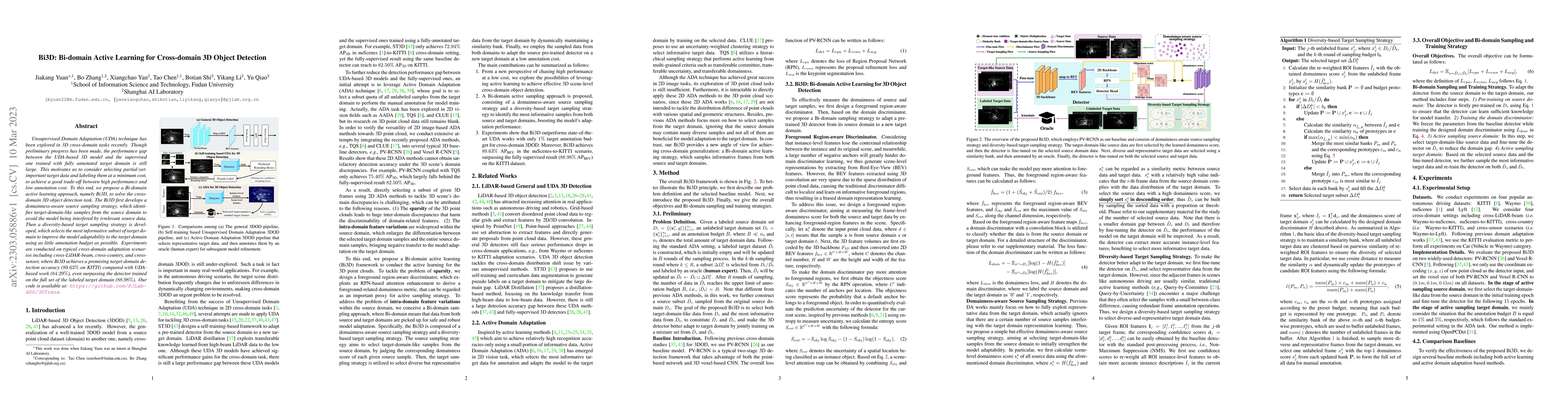 Thumbnail for Bi3D: Bi-domain Active Learning for Cross-domain 3D Object Detection