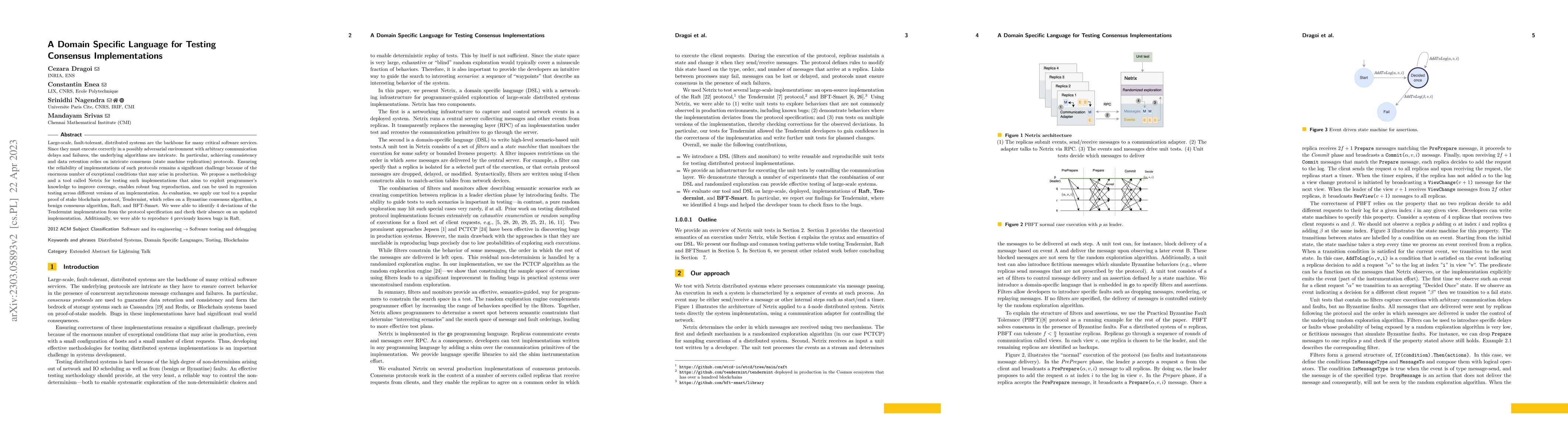 Thumbnail for A Domain Specific Language for Testing Consensus Implementations