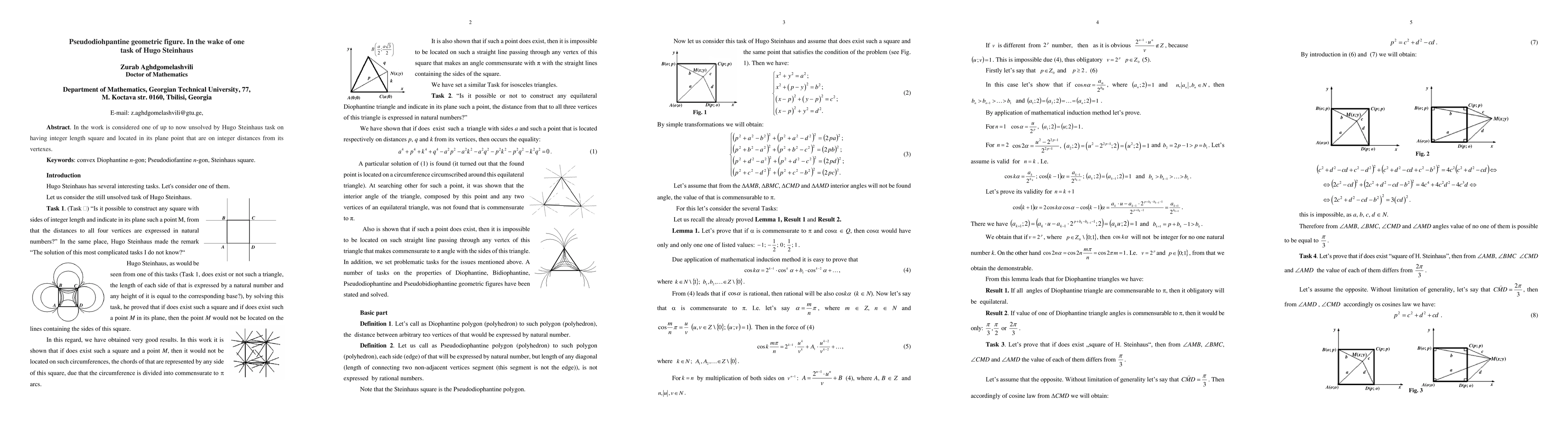 Thumbnail for Pseudodiohpantine geometric figure. In the wake of one task of Hugo
  Steinhaus