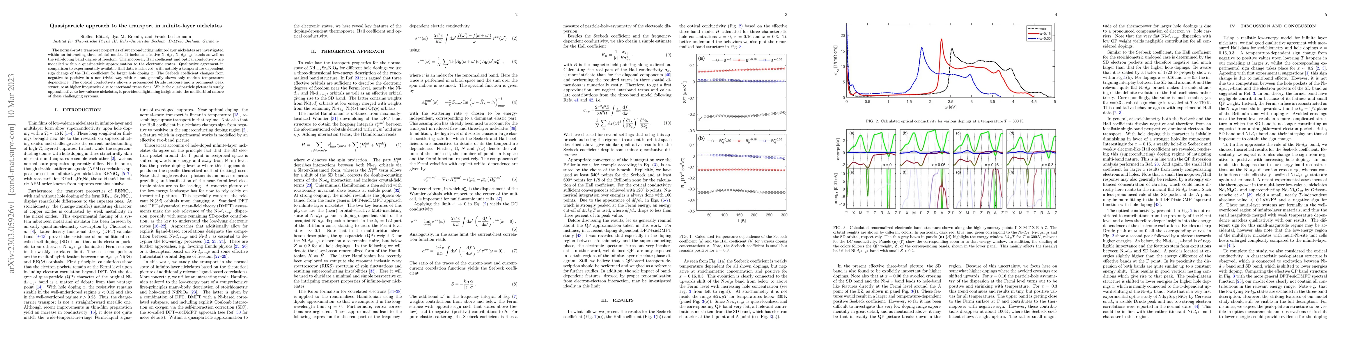 Thumbnail for Quasiparticle approach to the transport in infinite-layer nickelates