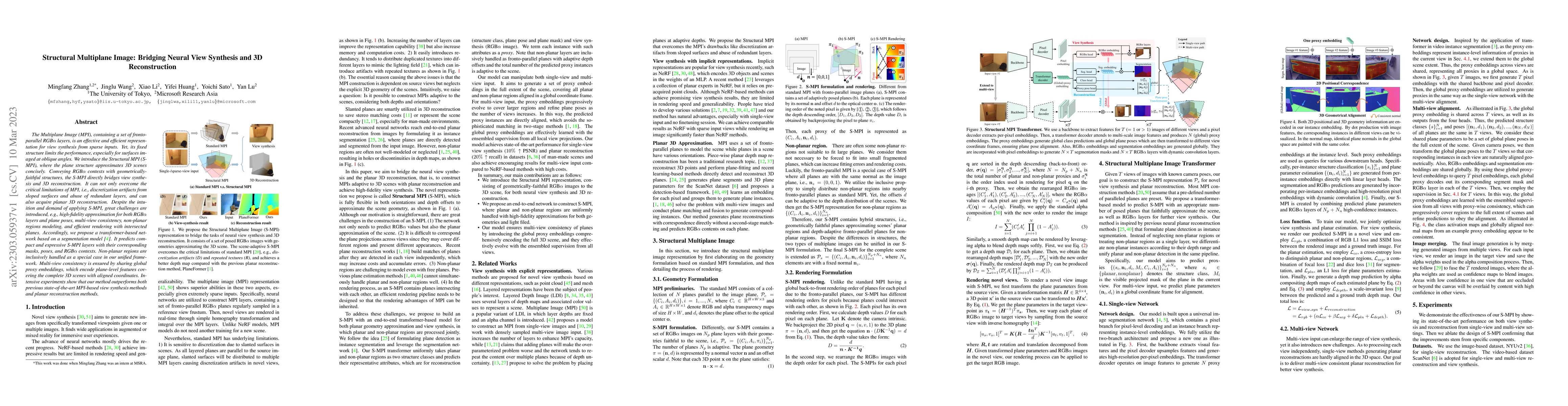 Thumbnail for Structural Multiplane Image: Bridging Neural View Synthesis and 3D
  Reconstruction