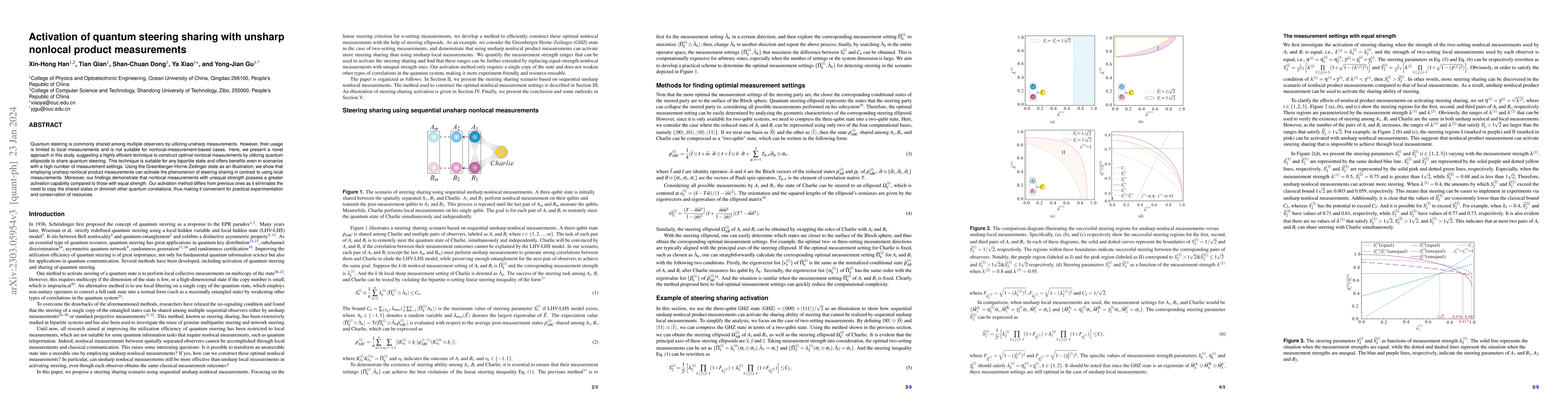 Thumbnail for Activation of quantum steering sharing with unsharp nonlocal product
  measurements