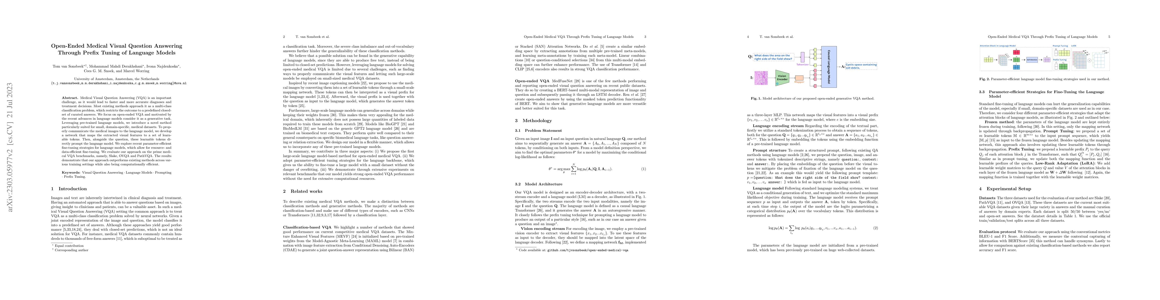 Thumbnail for Open-Ended Medical Visual Question Answering Through Prefix Tuning of
  Language Models