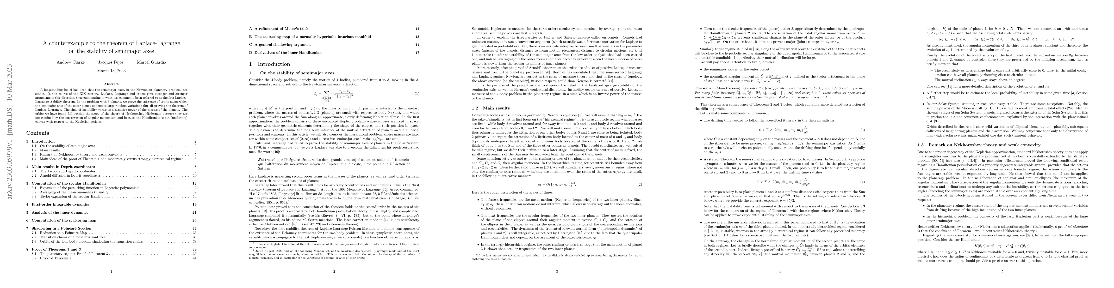 Thumbnail for A counterexample to the theorem of Laplace-Lagrange on the stability of
  semimajor axes