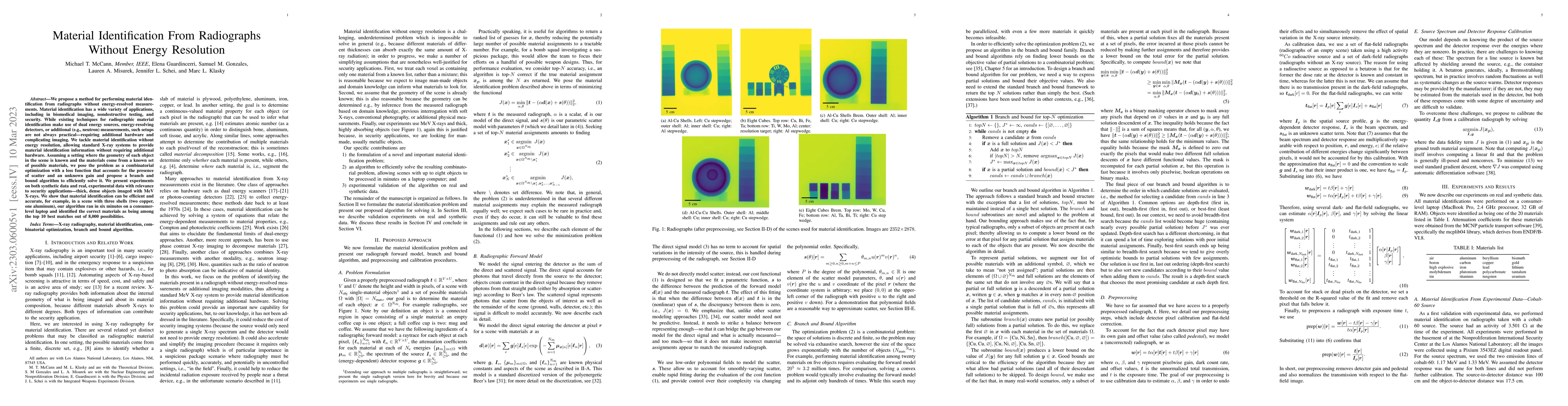 Thumbnail for Material Identification From Radiographs Without Energy Resolution