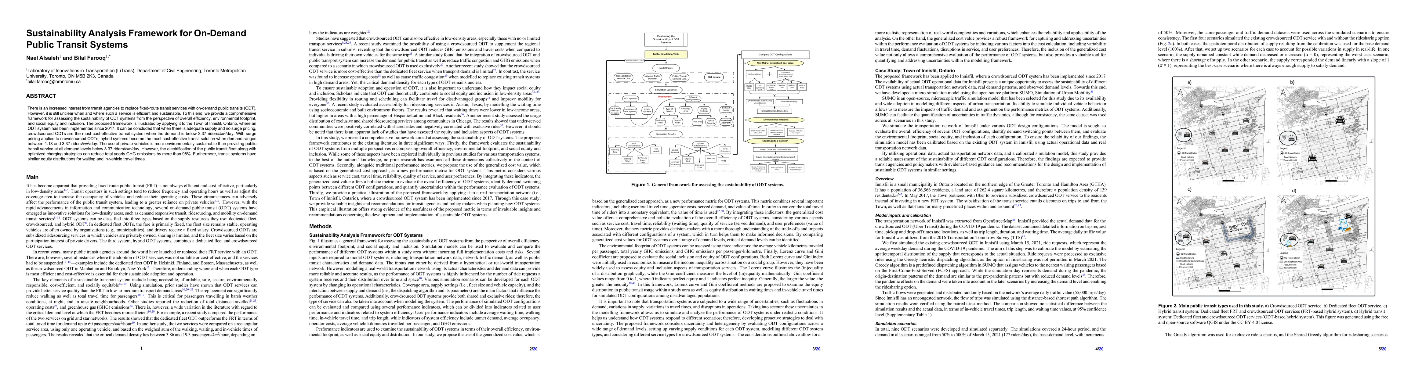 Thumbnail for Sustainability Analysis Framework for On-Demand Public Transit Systems