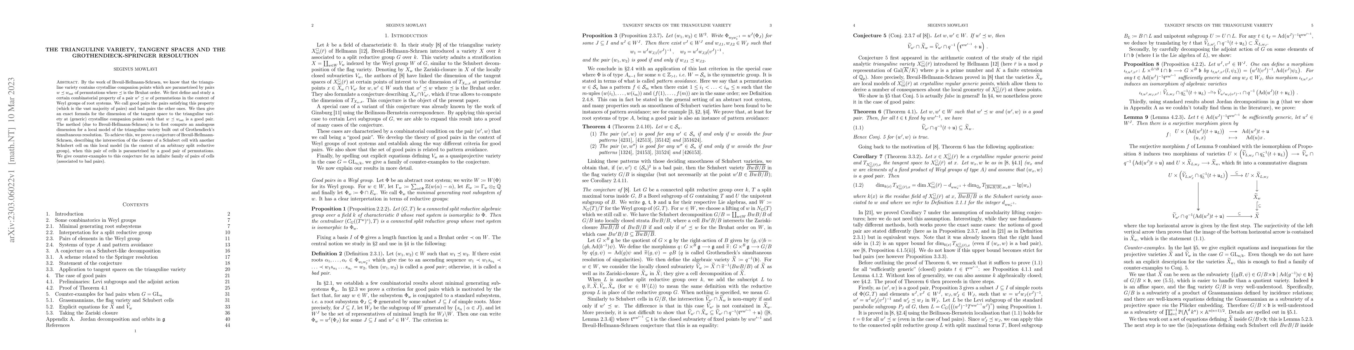Thumbnail for The trianguline variety, tangent spaces and the Grothendieck-Springer
  resolution