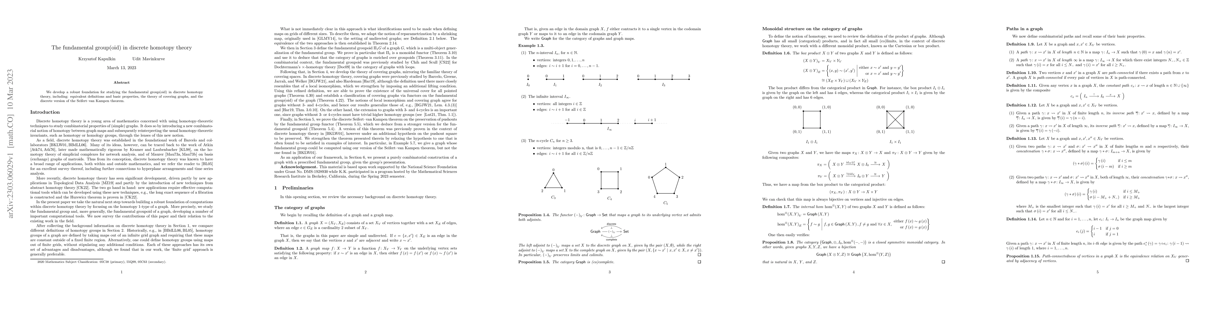 Thumbnail for The fundamental group(oid) in discrete homotopy theory