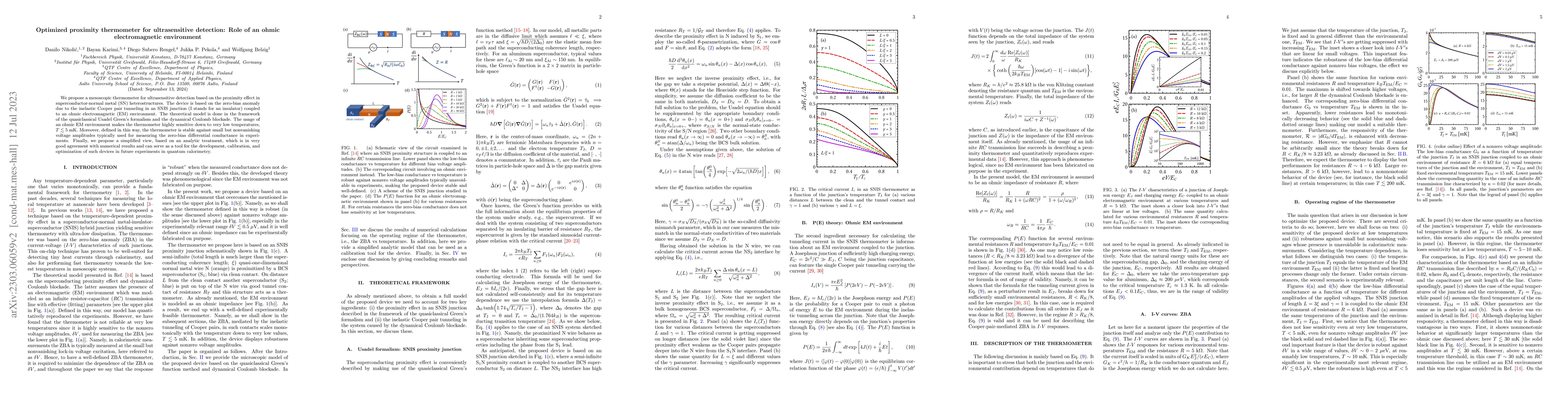Thumbnail for Optimized proximity thermometer for ultrasensitive detection: Role of an
  ohmic electromagnetic environment