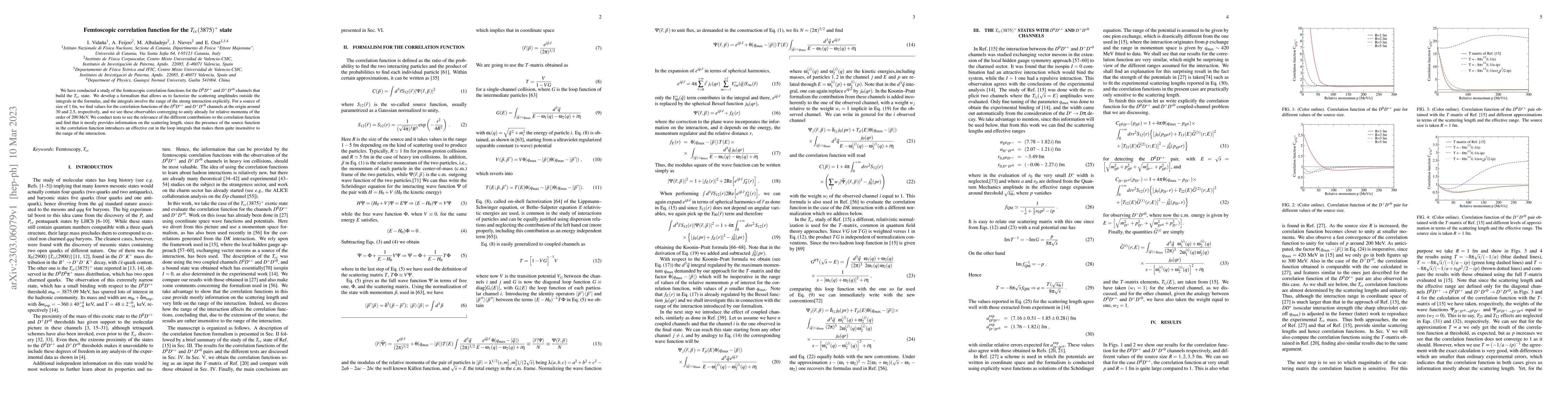 Thumbnail for Femtoscopic correlation function for the $T_{cc}(3875)^+$ state