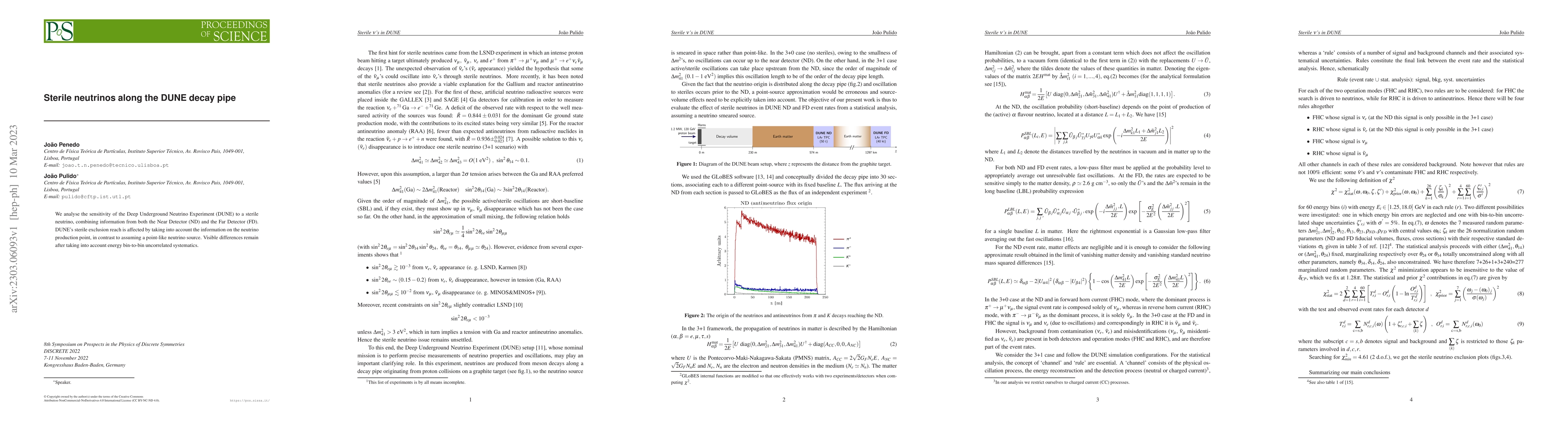 Thumbnail for Sterile neutrinos along the DUNE decay pipe