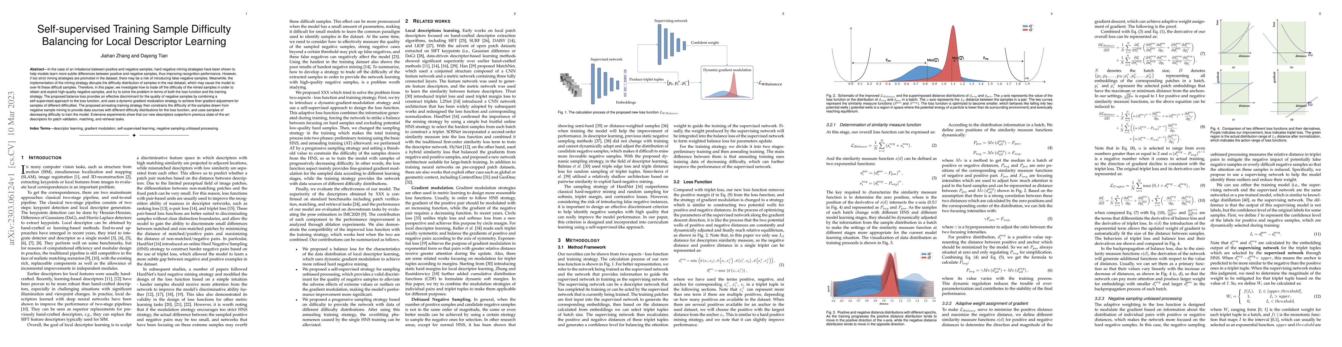 Thumbnail for Self-supervised Training Sample Difficulty Balancing for Local
  Descriptor Learning