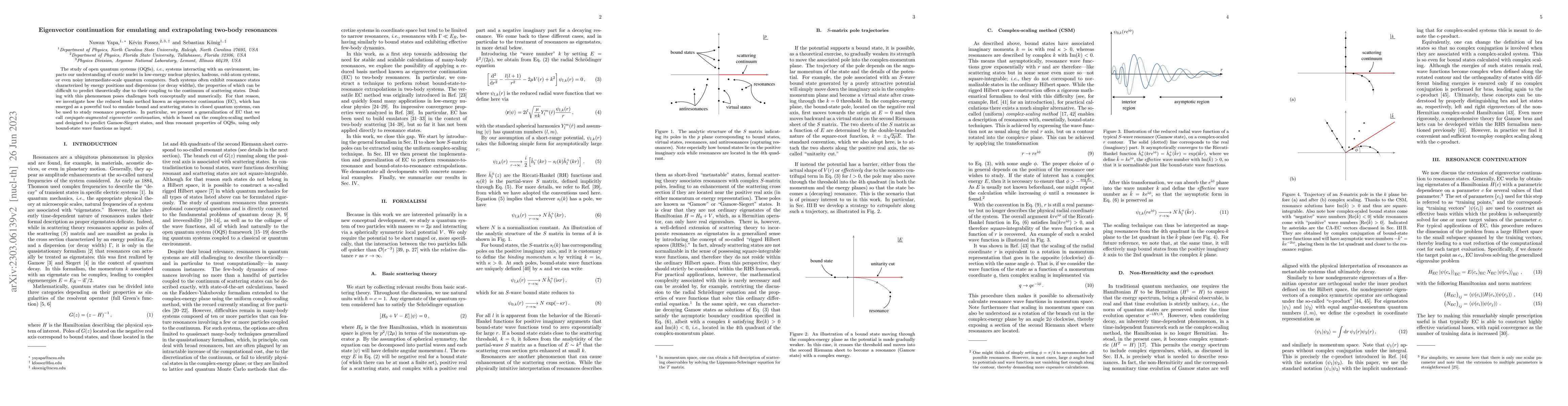 Thumbnail for Eigenvector continuation for emulating and extrapolating two-body
  resonances