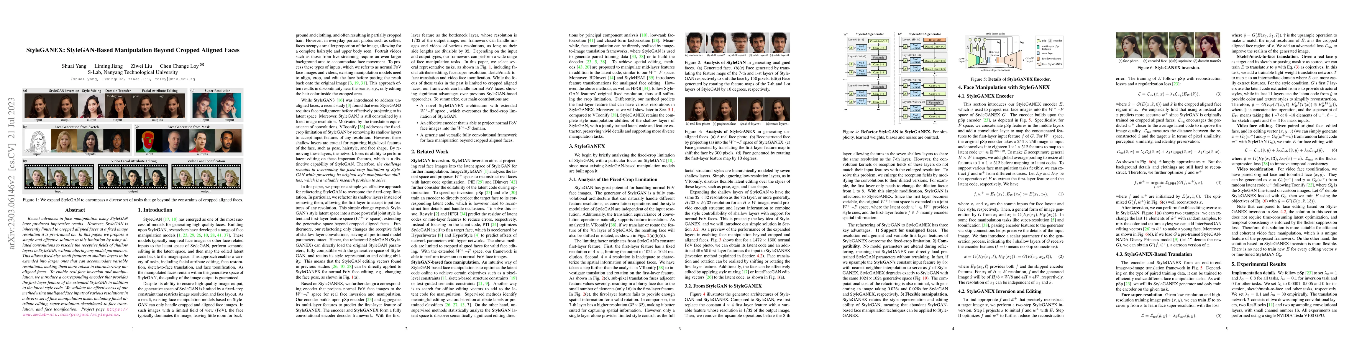 Thumbnail for StyleGANEX: StyleGAN-Based Manipulation Beyond Cropped Aligned Faces