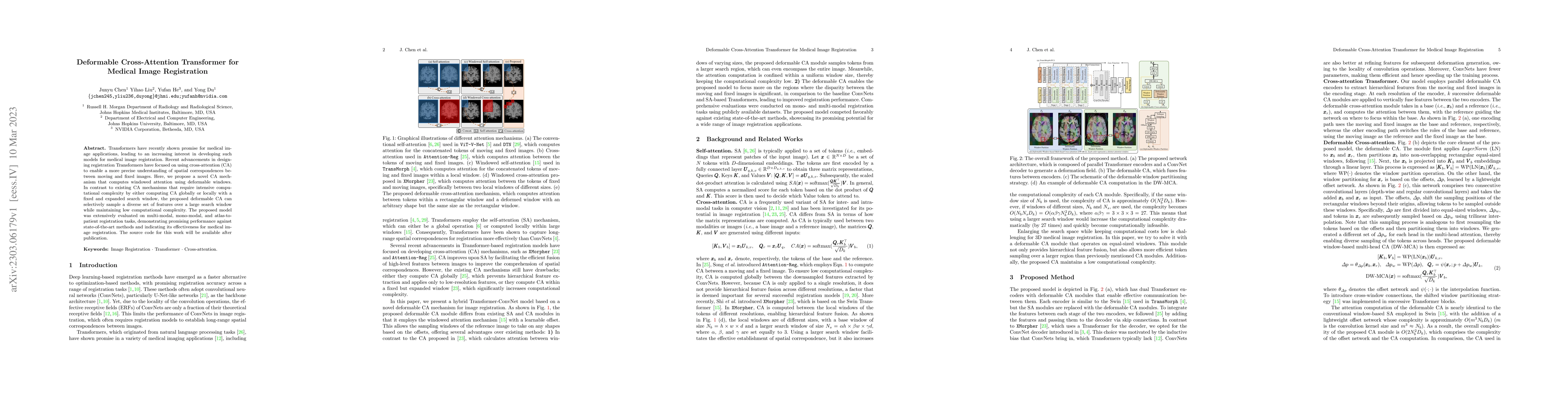 Thumbnail for Deformable Cross-Attention Transformer for Medical Image Registration
