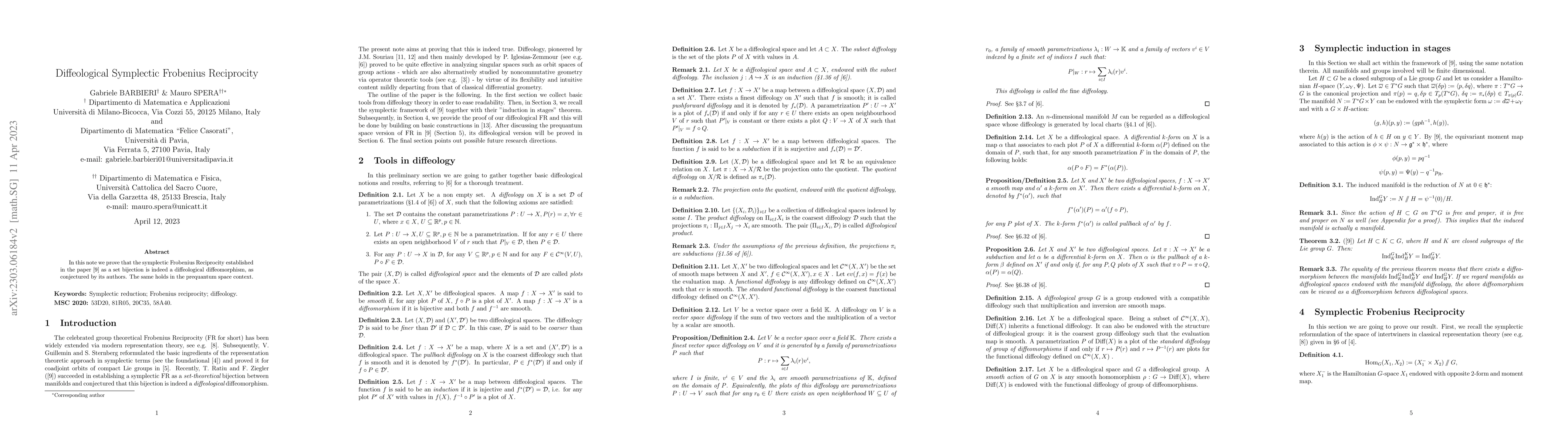 Thumbnail for Diffeological Symplectic Frobenius Reciprocity