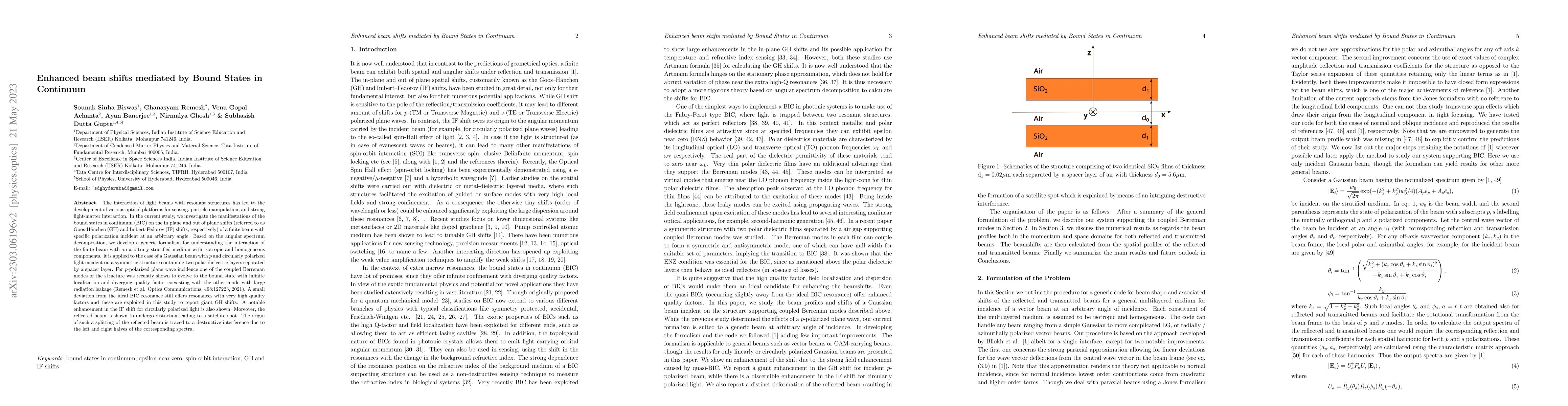 Thumbnail for Enhanced beam shifts mediated by Bound States in Continuum